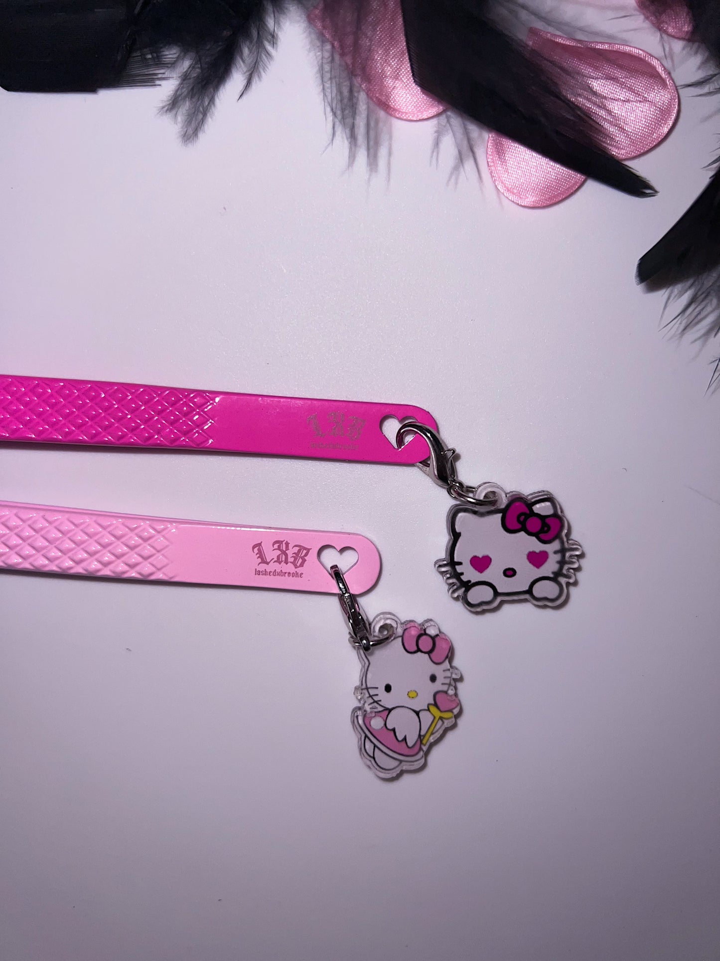 FIBER TIP TWEEZERS (LIGHT PINK)