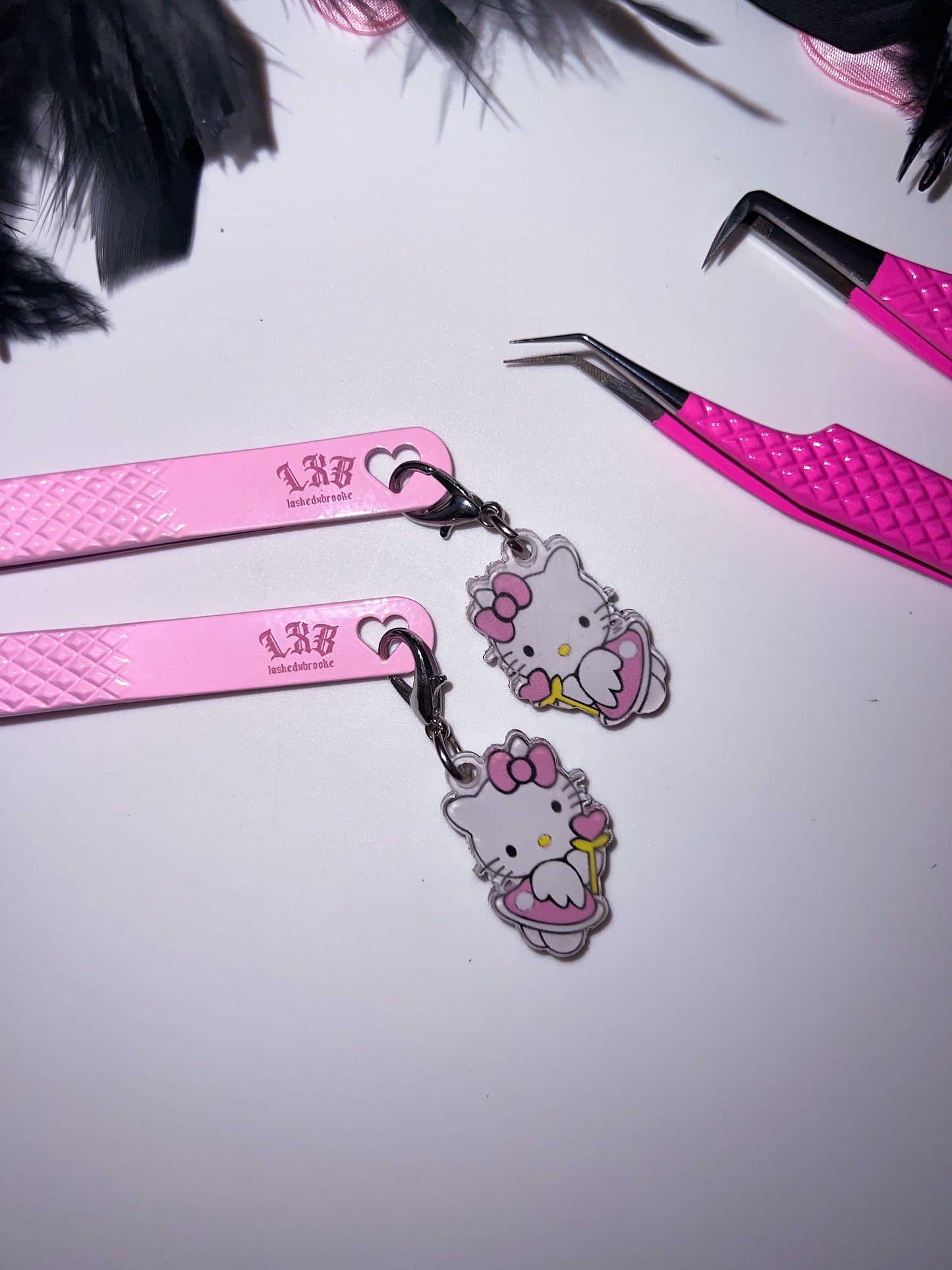 FIBER TIP TWEEZERS (DARK PINK)