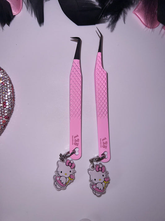 FIBER TIP TWEEZERS (LIGHT PINK)