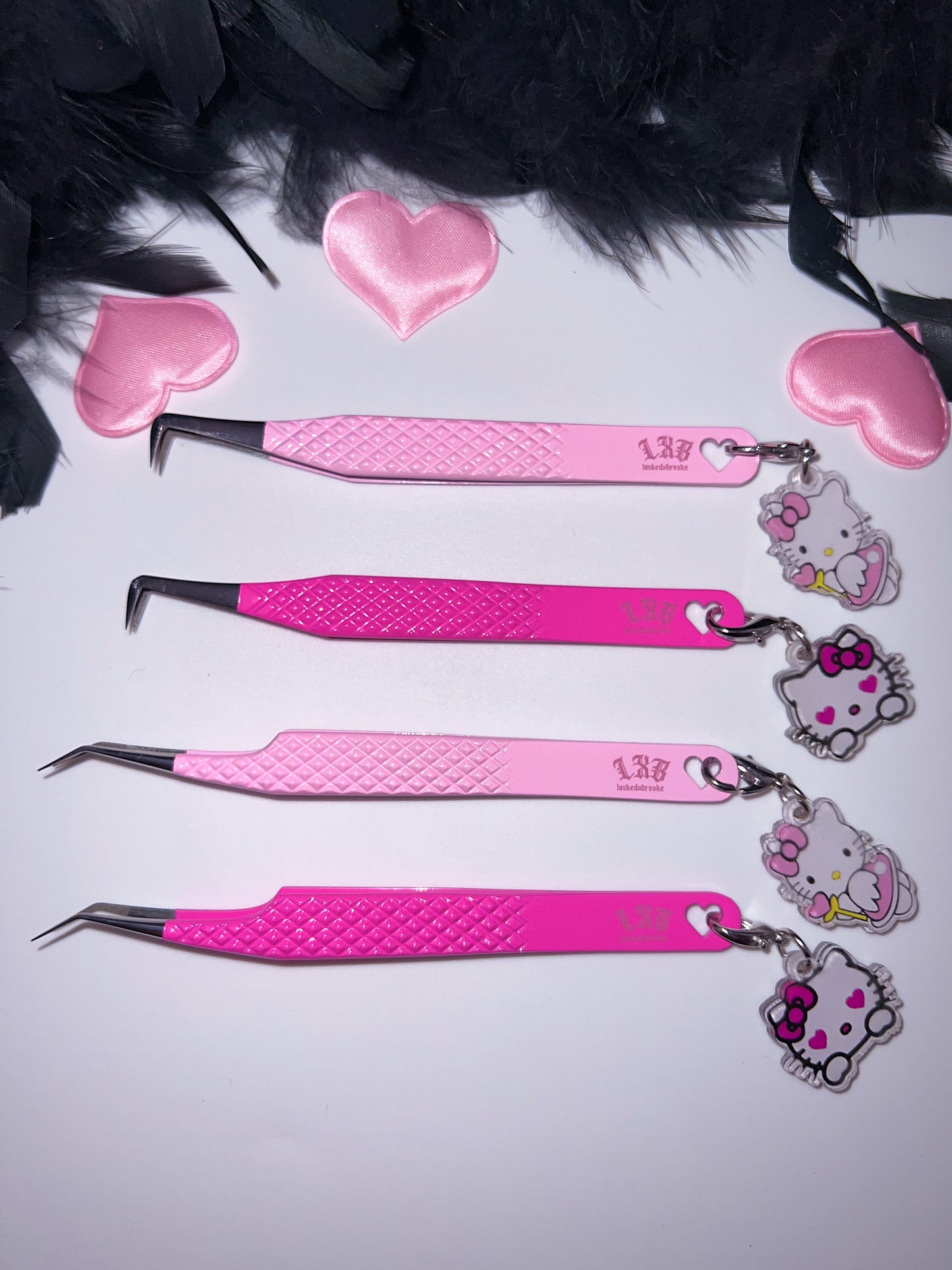 FIBER TIP TWEEZERS (DARK PINK)